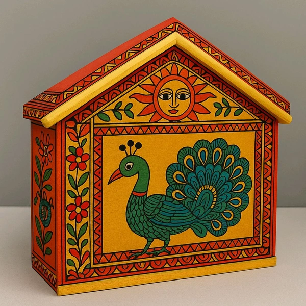 Hut Shape Box Style Key Holder - 8 * 8 * 2 Inch