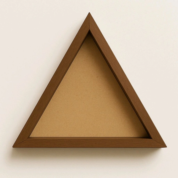 Teakwood Triangle Frame With MDF Base - 14 * 14 * 1 Inch