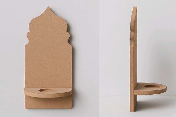 Mini Wall Shelf - Jharokha Diya Stand  - 12 * 4 * 3 Inches