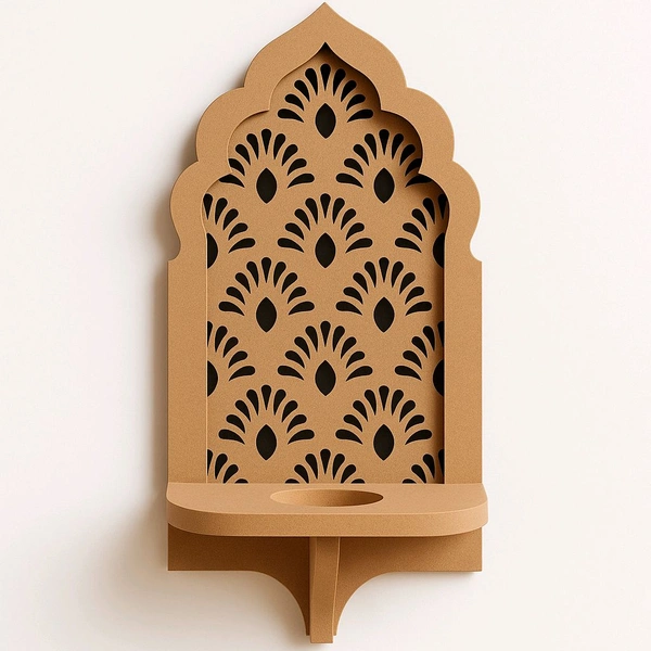 Jharokha Diya Stand / Wall Shelf Jali Pattern -  - 12 * 5 * 3.5 Inches