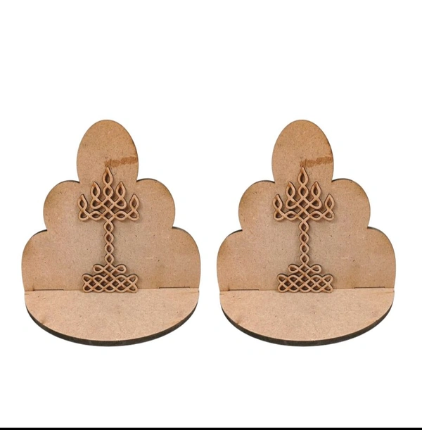 Diya Stand 1 - Diya Kolam Cutout - Pair, 10 * 6.5 * 3 Inches Inches