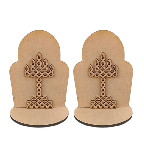 Diya Stand 4 - Diya Kolam Cutout - Pair, 10 * 6 * 3 Inches