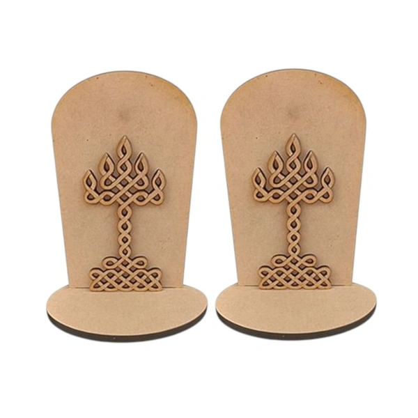 Diya Stand 5 - Diya Kolam Cutout - Pair, 6 * 5 * 2.5 Inches