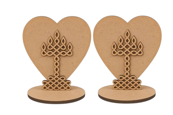 Diya Stand 8 - Diya Kolam Cutout - Pair, 6 * 5 * 2.5 Inches