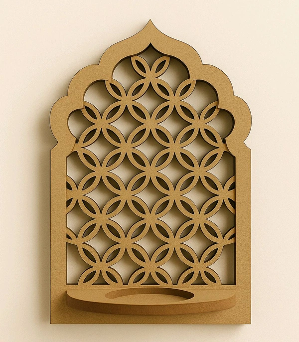 Jharokha Diya Stand / Wall Shelf - Set Of 6, 8 * 6 * 2.5 Inches