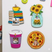 Starbucks Coffee Cup - Photo Fridge Magnet - 5 pcs