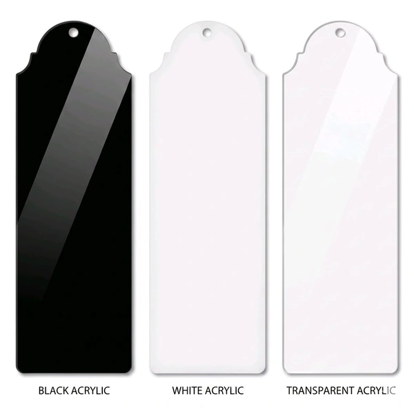 Acrylic Book Marker - A - Black, Set of 10
