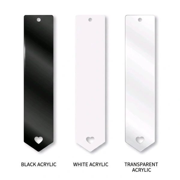 Acrylic Book Marker - C - Transparent, Set of 10