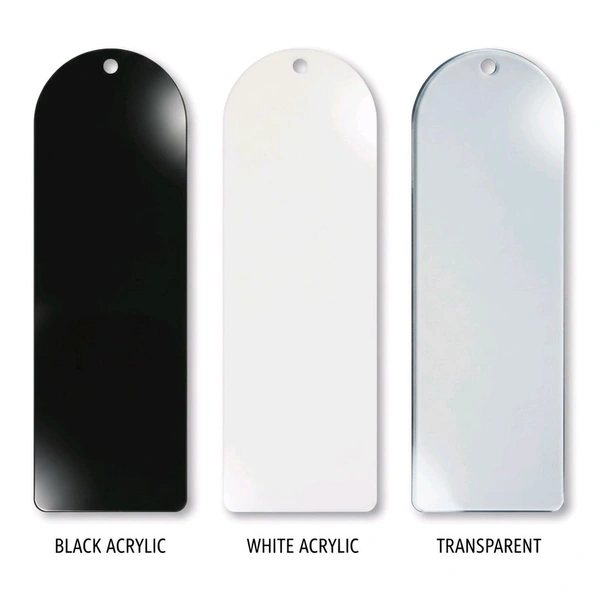 Acrylic Book Marker - F - Black, Set of 10