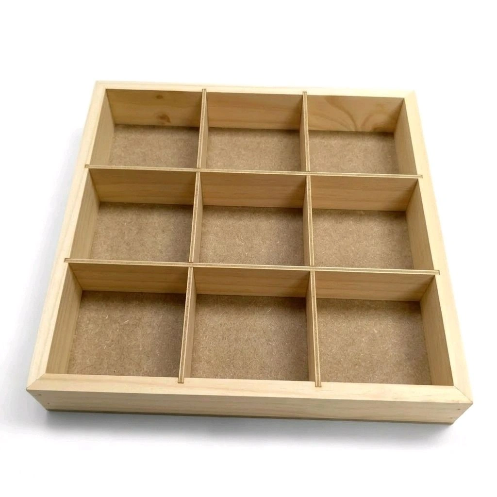 Pinewood Shadow Box / Dryfruits Partition Box / Gift Box