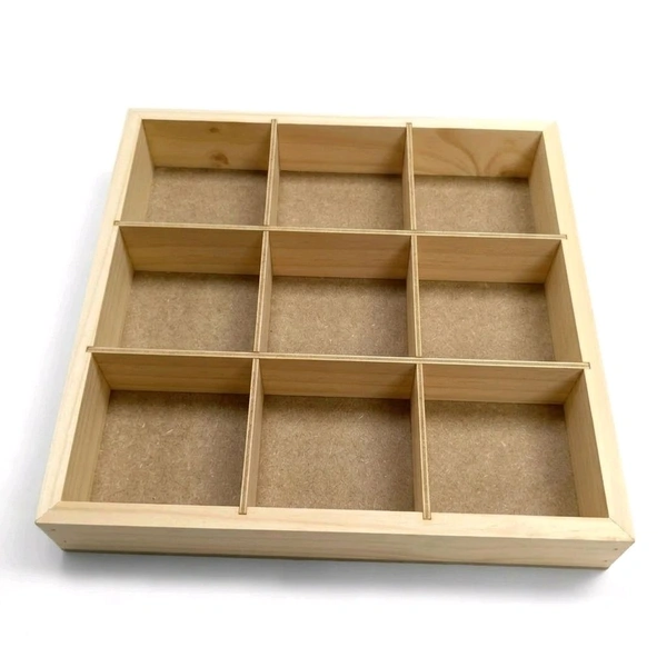 Pinewood Shadow Box / Dryfruits Partition Box / Gift Box