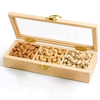 Pinewood Shadow Box / Dryfruits Partition Box / Gift Box