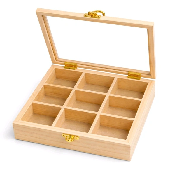 Pinewood Shadow Box / Dryfruits Partition Box / Gift Box