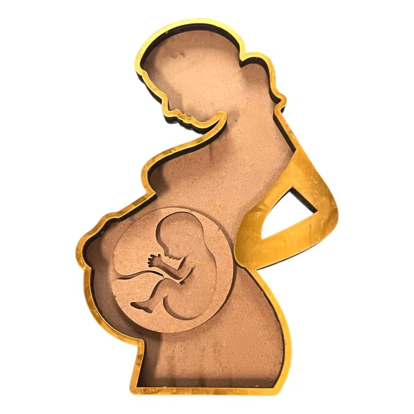 Motherhood Mom-to-be Resin Base With Baby Cutout - 18 Inches