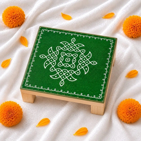 Printed wooden Chowki / Peetam / Manai / Padi