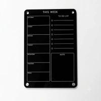 Acrylic this week planner / Acrylic planner - Black