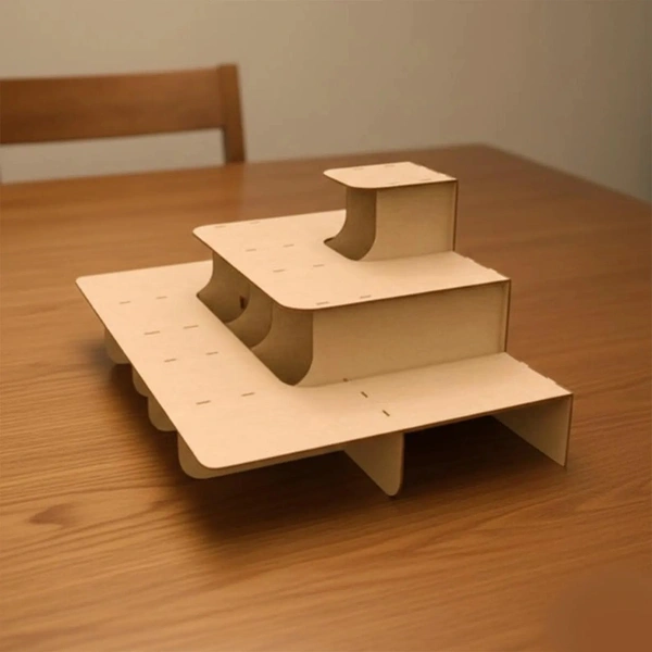 Tiered Display Stand Modern Counter Display Shelf for Stickers, Coasters & Small Products