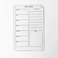 Acrylic this week planner / Acrylic planner - White