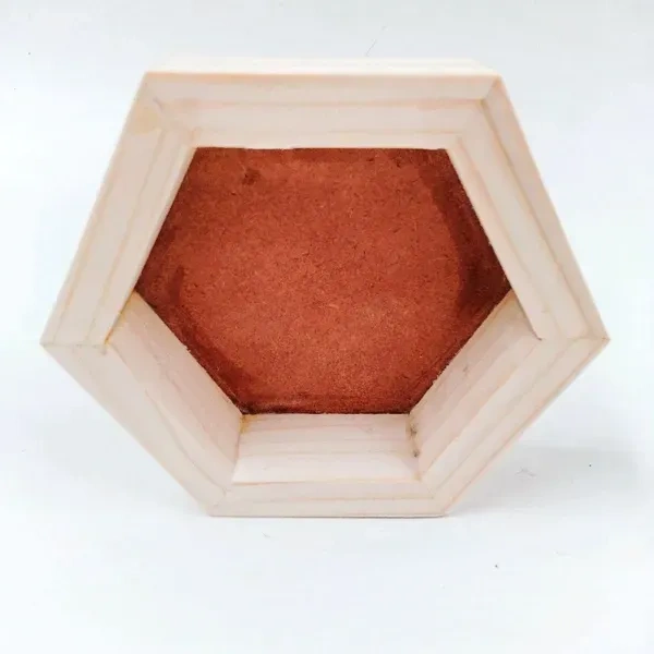 Miniature Wooden Doll Frames - Hexagon  - With Twine To Hang