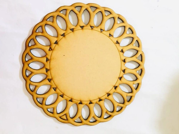 Moroccan Mirror style round name plate -1 - 12 x 12, 6mm