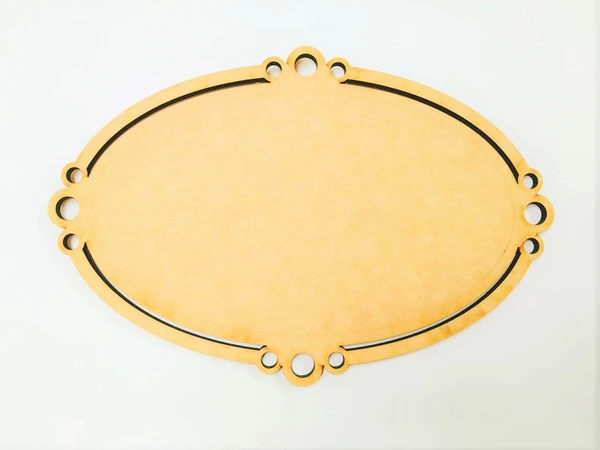 Oval Base MDF - 2 - 10 x 8.5, 4mm, 5002