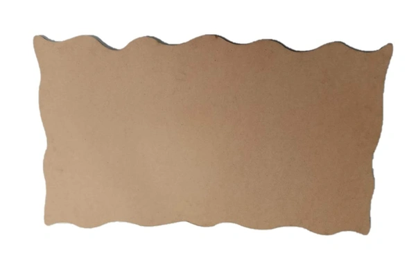 Uneven border rectangle name plate - 14 x 10, 6mm