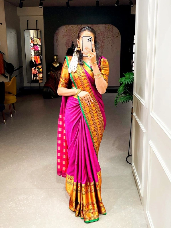 NARAYANPET COTTON SAREE - PINK