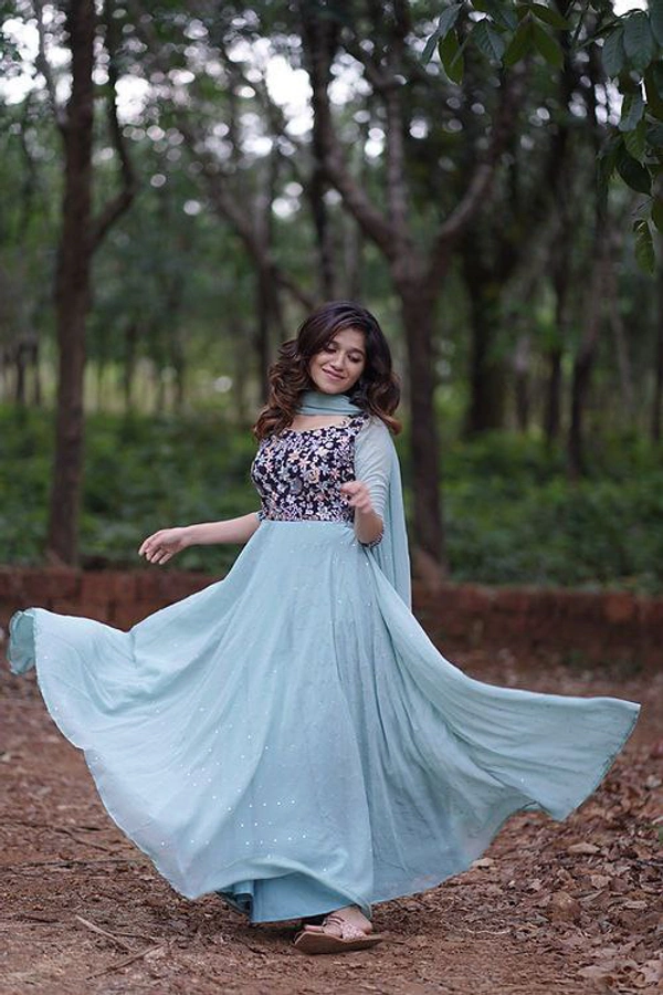 MONA ANARKALI  - Baby Blue, L-40