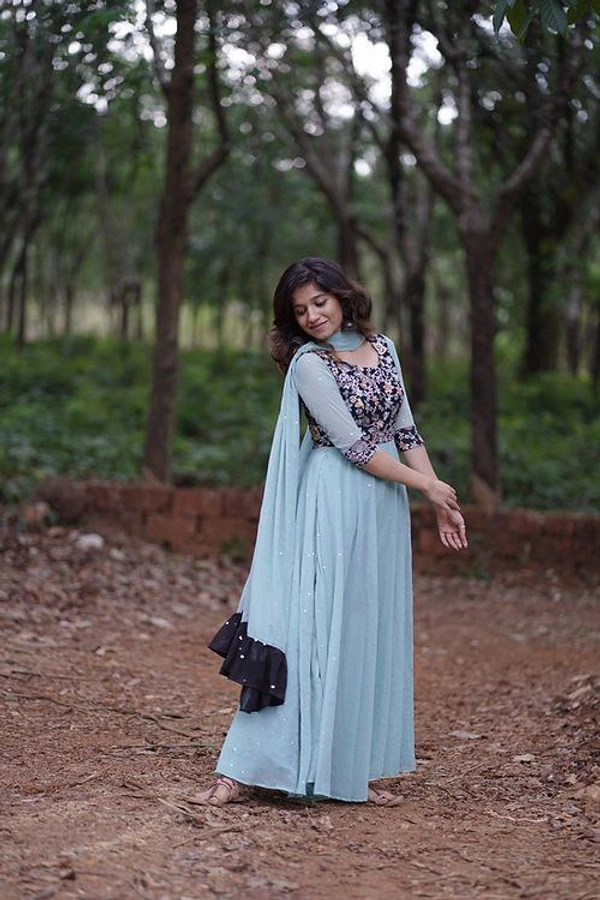 MONA ANARKALI  - Baby Blue, L-40
