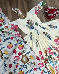 Kalamkari - Baja White, S-36