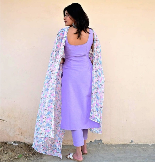 Cotton Kurta Set  - Mauve, S-36