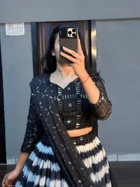 Siburi Lehenga  - Black, Black