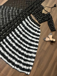 Siburi Lehenga  - Black, Black