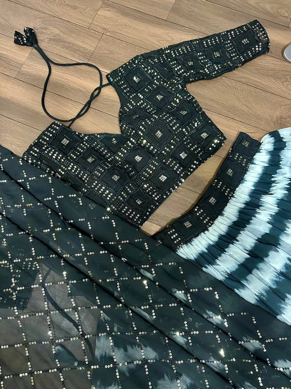 Siburi Lehenga  - Black, Black