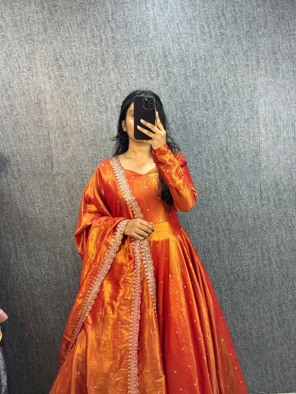 Tissu Gown  - orange, XXXL-46