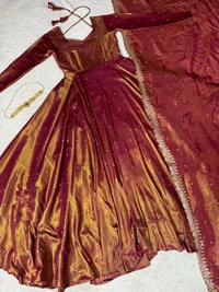 Tissu Gown  - Brown, XL-42