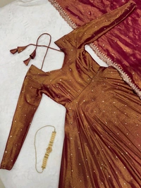 Tissu Gown  - Brown, XL-42