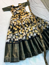  Kalamkari  Cow - Black, 2XL-44
