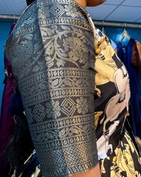  Kalamkari  Cow - Black, 2XL-44