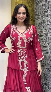 Embroidery Gown  - Guardsman Red, S-36
