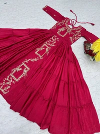 Embroidery Gown  - Guardsman Red, S-36