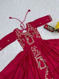 Embroidery Gown  - Guardsman Red, S-36
