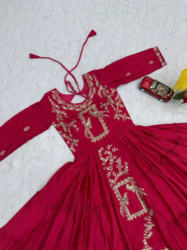 Embroidery Gown  - Guardsman Red, S-36