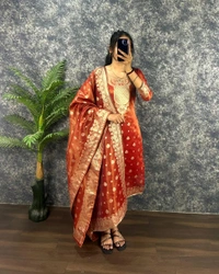 Suganya  - Sunset Orange, Xxxl -46