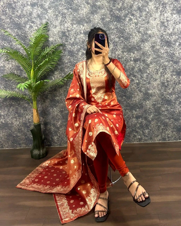 Suganya  - Sunset Orange, Xxxl -46