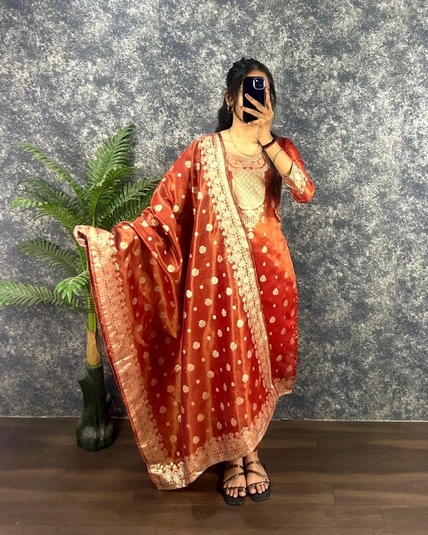 Suganya  - Sunset Orange, Xxxl -46