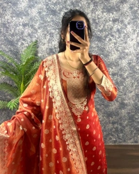 Suganya  - Sunset Orange, Xxxl -46