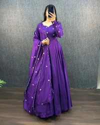 Aadya Heart  - XL-42, Purple