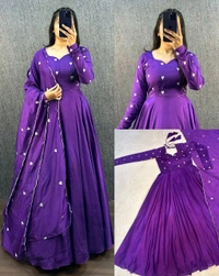 Aadya Heart  - XL-42, Purple