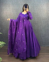 Aadya Heart  - Xxxl-46, Purple